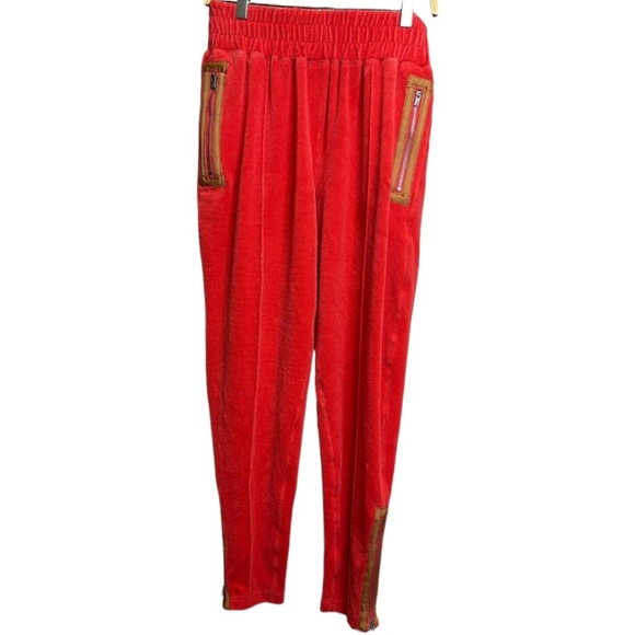 Free People Friday Love Retro Joggers in Red. Size Small. NWOT - Picture 6 of 6